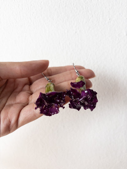 Clavel Purple Earrings