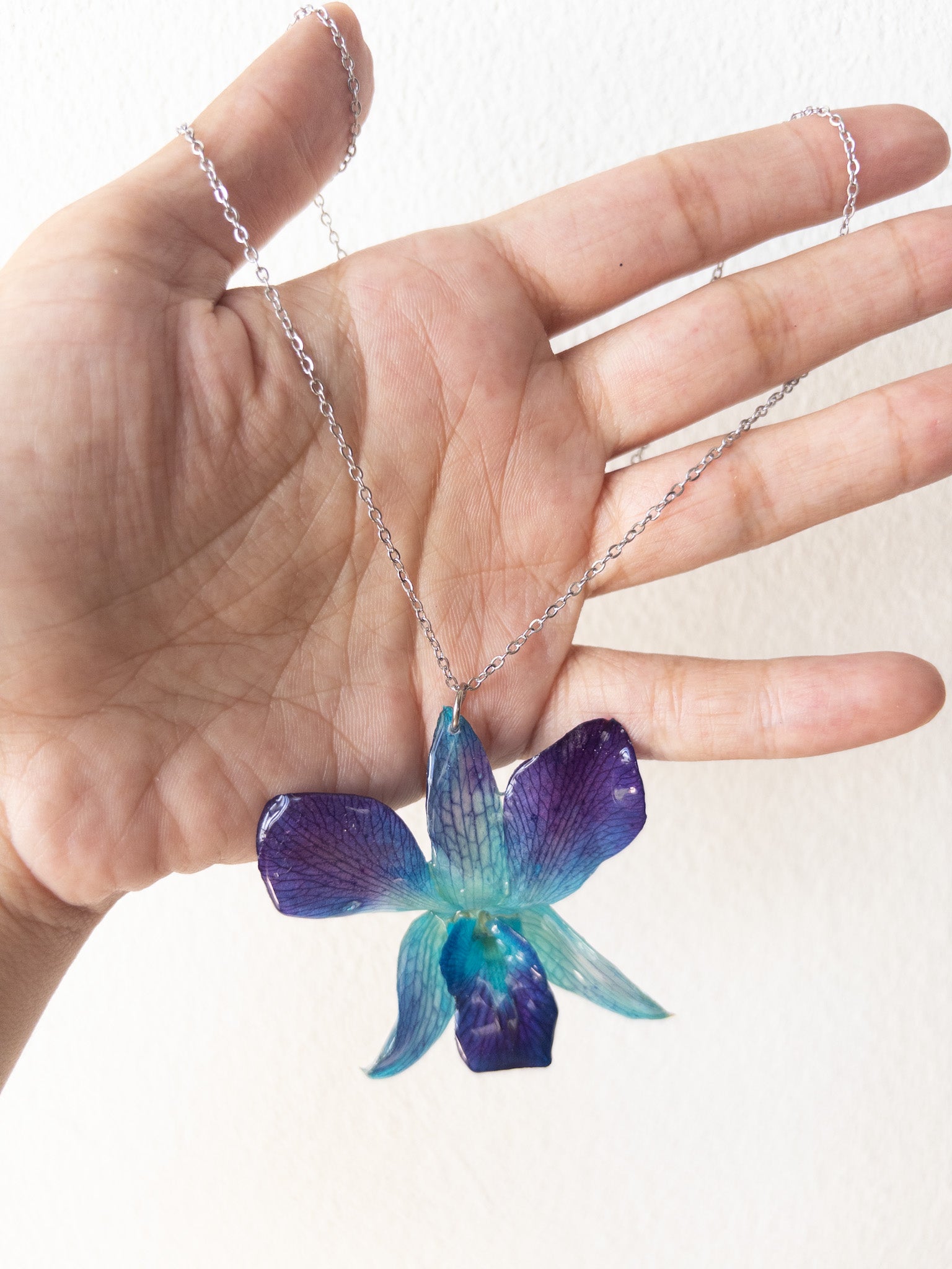 Blue Orchid Necklace
